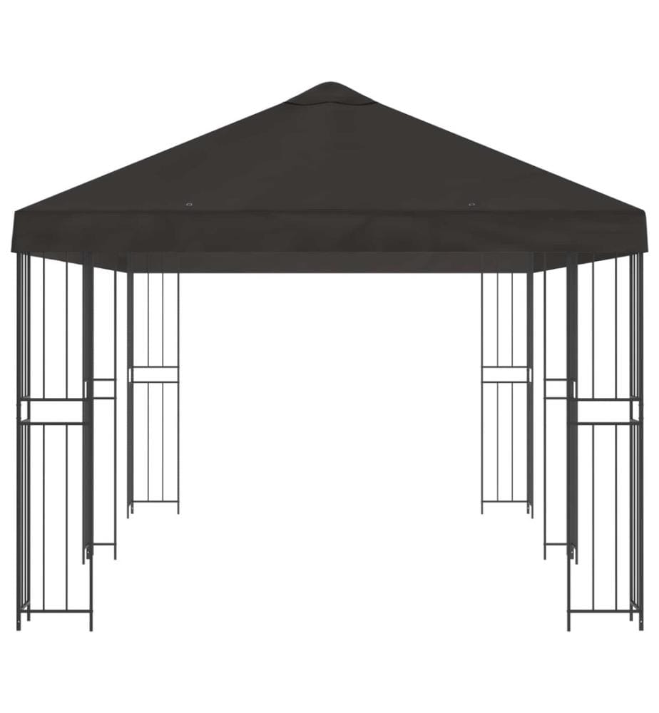 6 x 3 m Anthrazit Polyester und Stahl 190