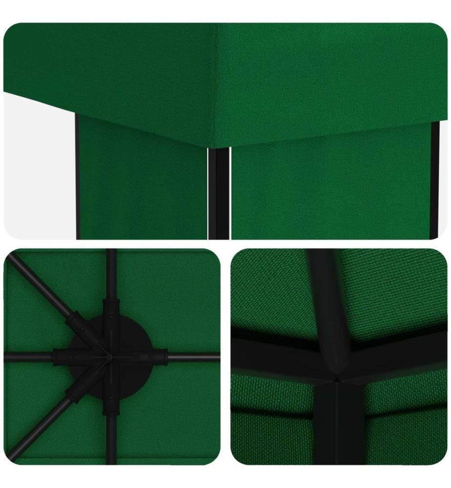 Garten Pavillon 6 x 3 m Grün Polyester und Stahl 190