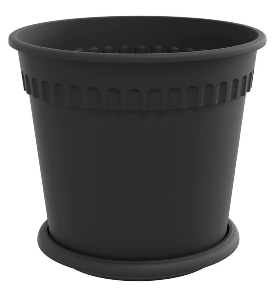 Blumentöpfe 6 pcs Schwarz Ø 19 x 16 cm Kunststoff