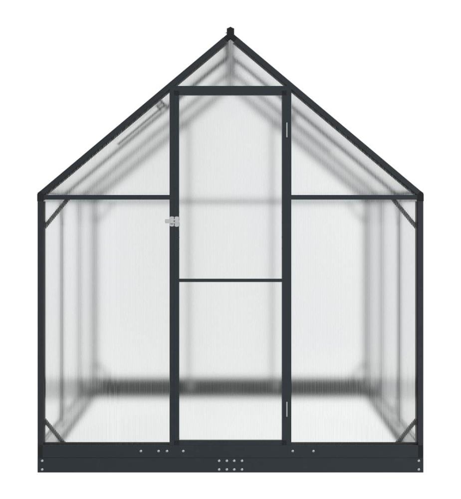 Serre de jardin avec porte Anthracite 183,5 x 183,5 x 207 cm