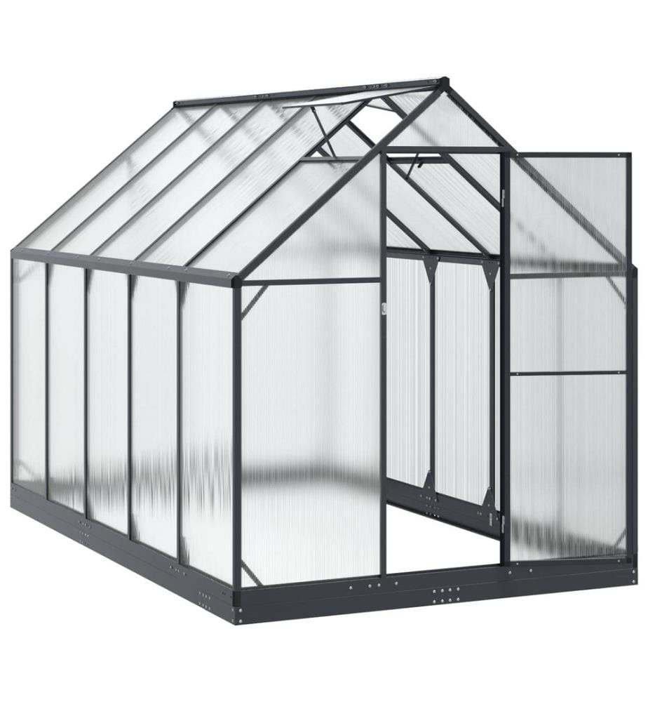 Serre de jardin avec porte Anthracite 183,5 x 303,5 x 207 cm