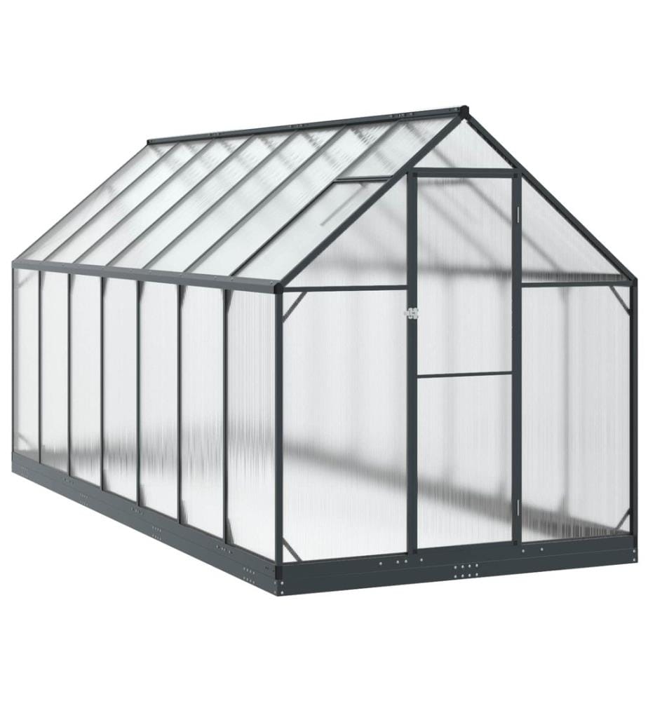 Serre de jardin avec porte Anthracite 183,5 x 423,5 x 207 cm
