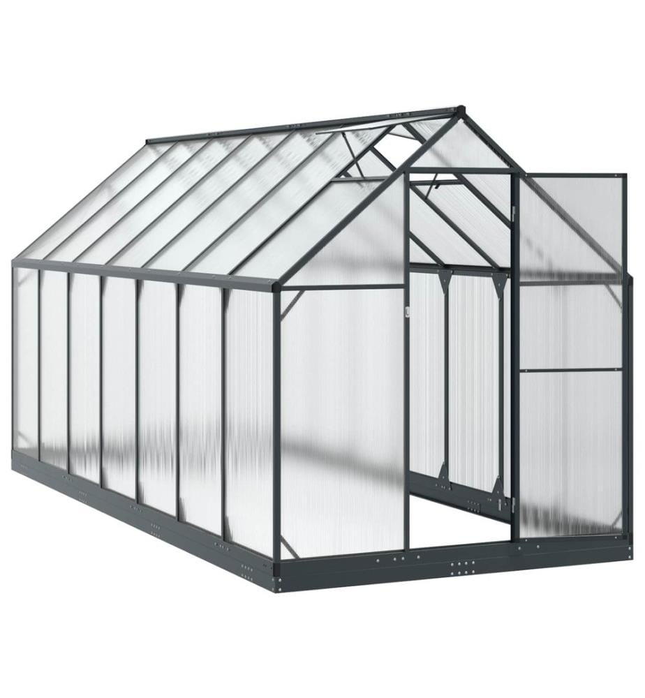 Serre de jardin avec porte Anthracite 183,5 x 423,5 x 207 cm