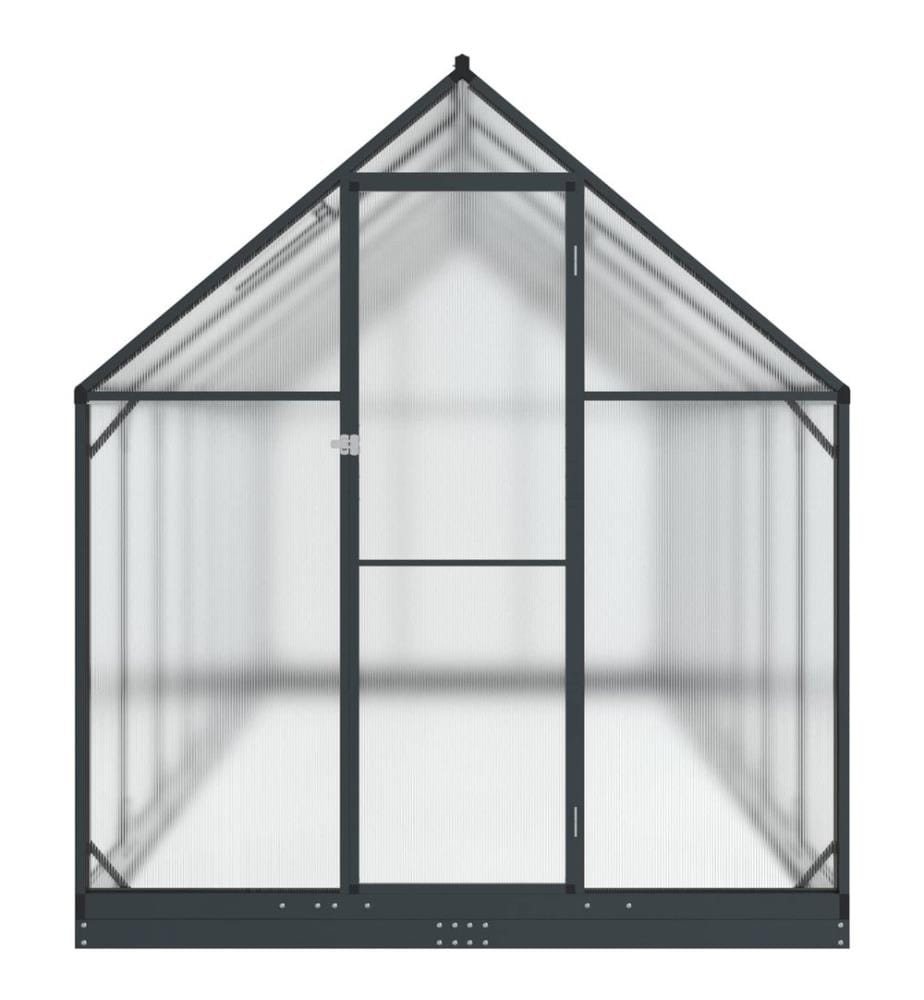 Serre de jardin avec porte Anthracite 183,5 x 423,5 x 207 cm