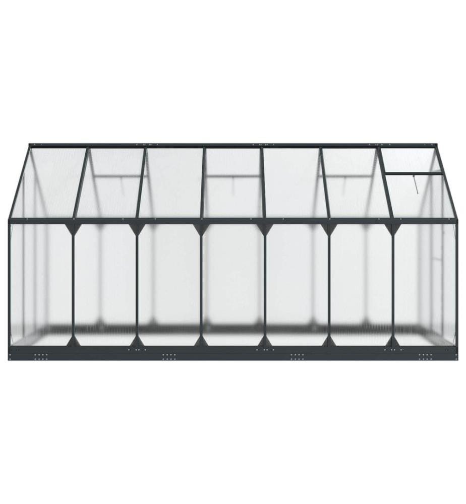 Serre de jardin avec porte Anthracite 183,5 x 423,5 x 207 cm