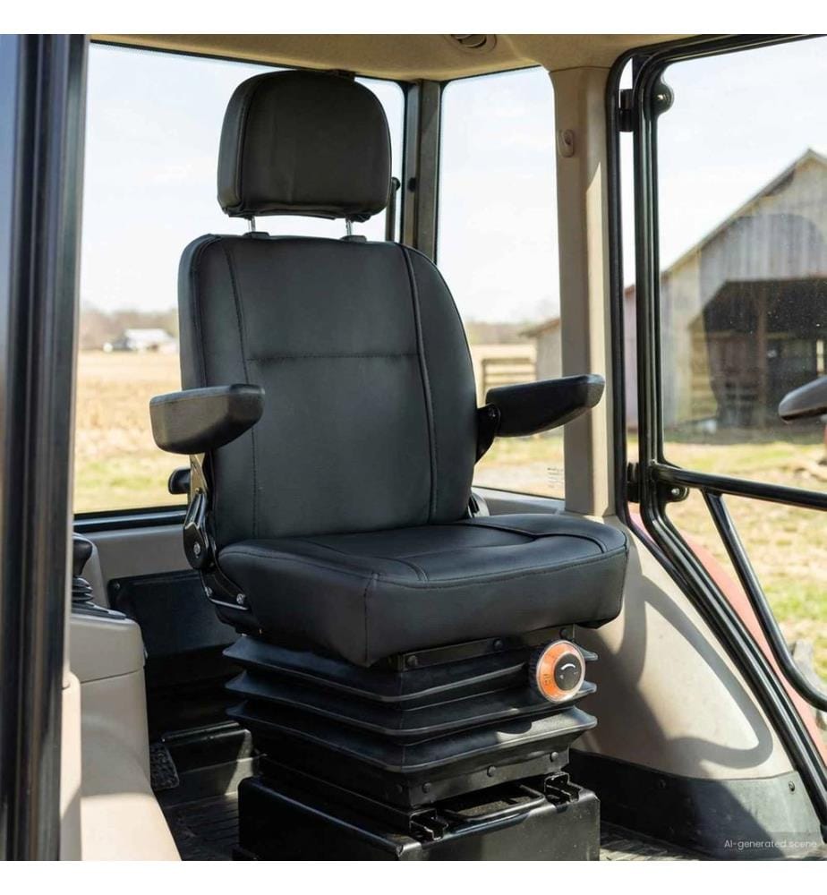 Siège de tracteur avec suspension Noir 56 x 57 x 87 cm