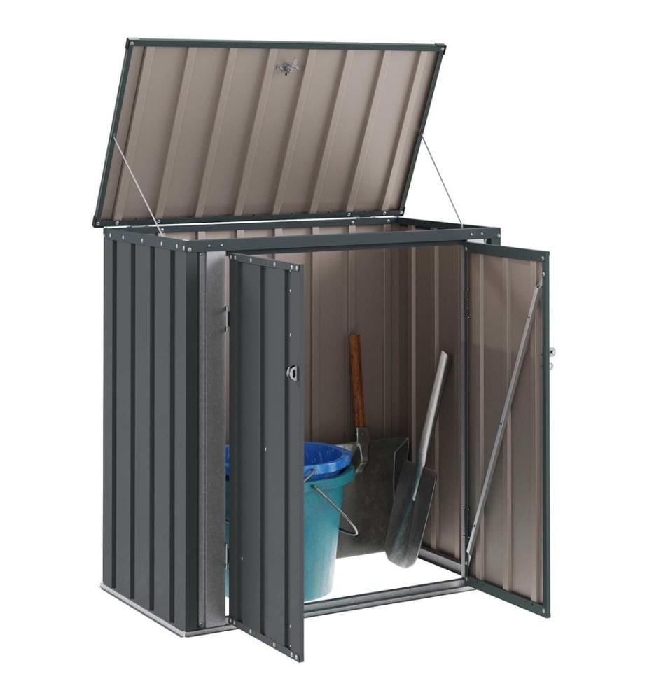 Gartenlagerbox Schwarz 101,5 x 57 x 100,5 cm Stahl