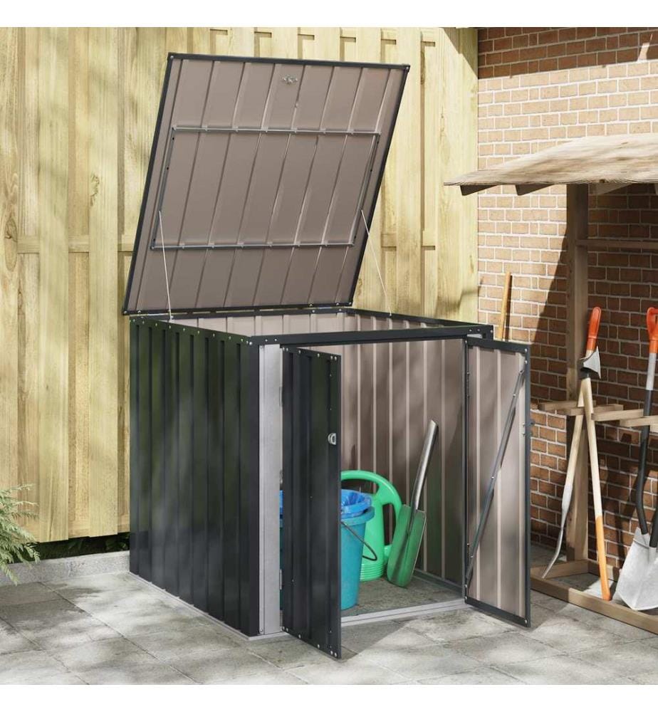 Gartenlagerbox Schwarz 101,5 x 107 x 100 cm Stahl