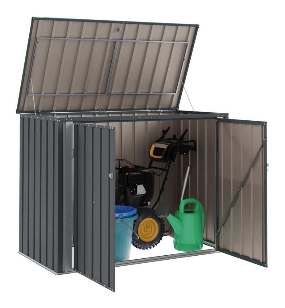 Gartenlagerbox Schwarz 151,5 x 82 x 110,5 cm Stahl