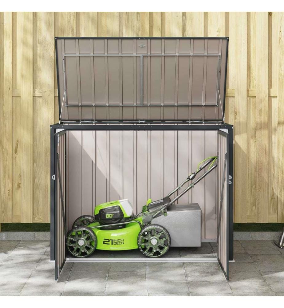 Gartenlagerbox Schwarz 151,5 x 82 x 110,5 cm Stahl
