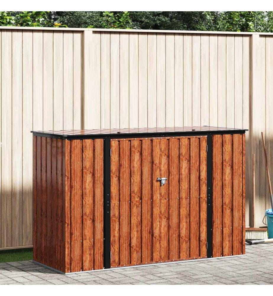 Gartenlagerbox Braun 214 x 82 x 132 cm Stahl