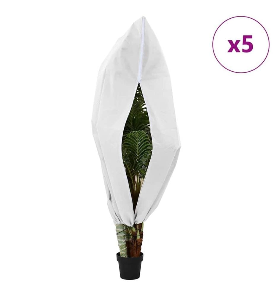 Couvercles de Fleece de Protection Anti-Gel pour Plantes 5 pcs