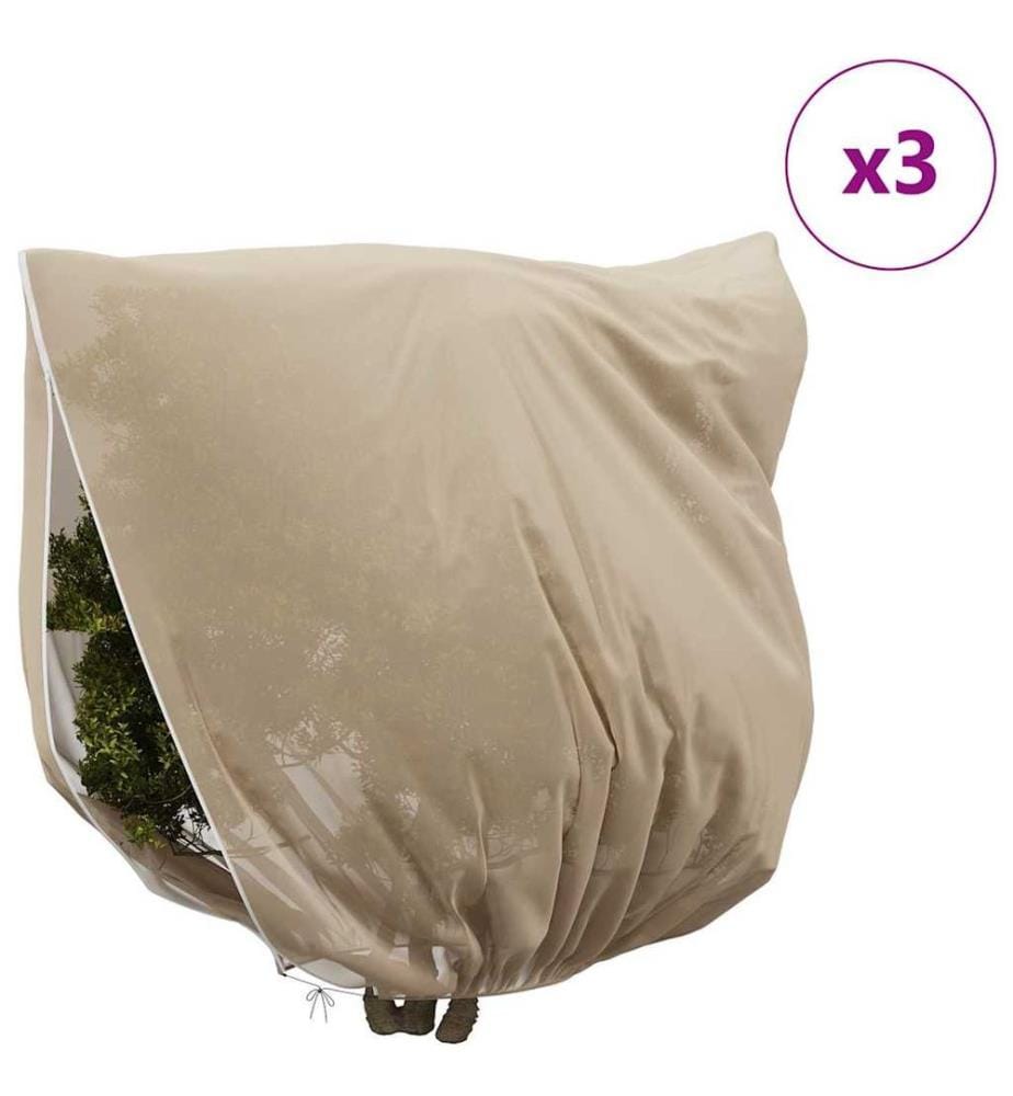 Couvercles de Fleece de Protection Anti-Gel pour Plantes 3 pcs