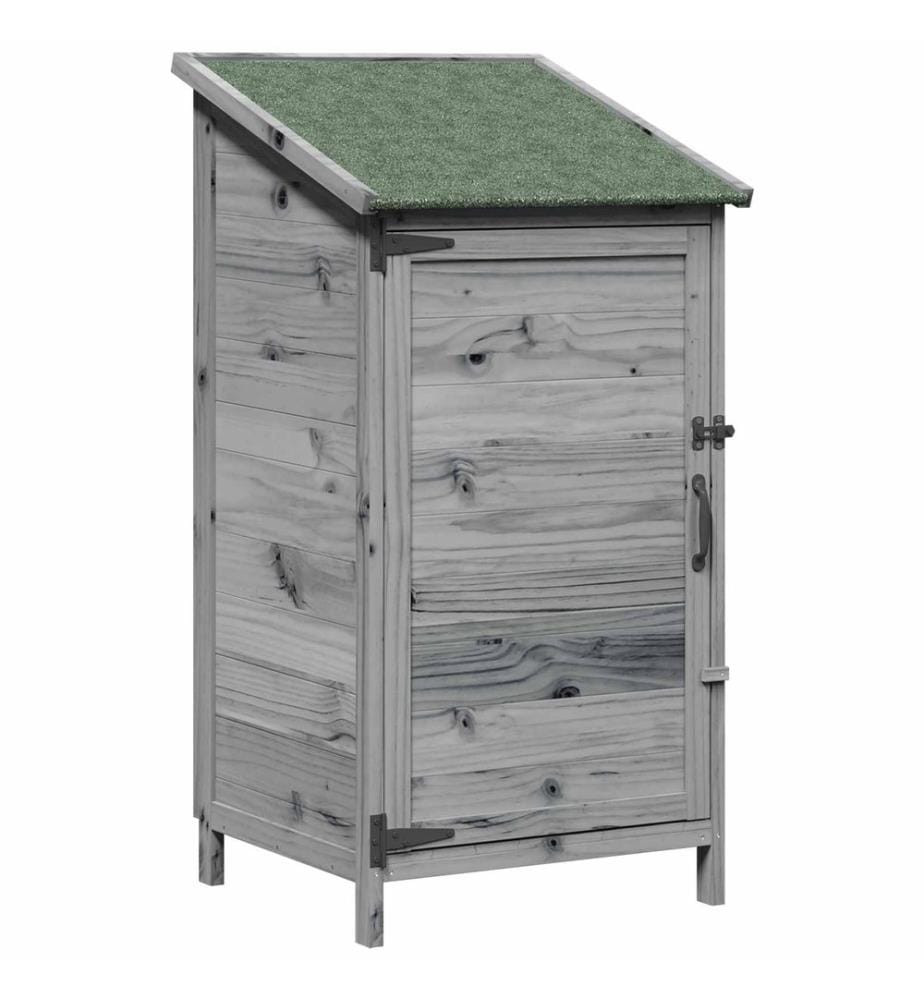 Abri de jardin Gris 59 x 56 x 113,5 cm Bois de Sapin Massif