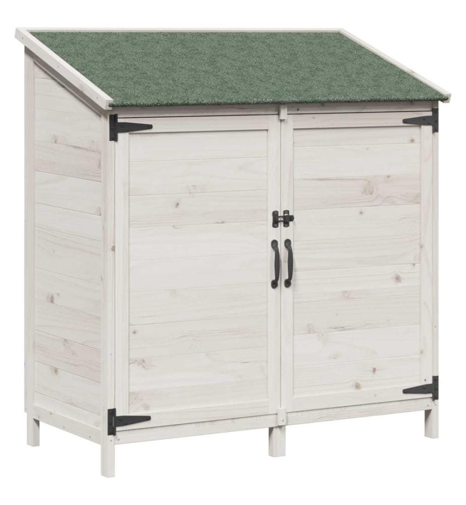 Abri de jardin Blanc 106,5 x 56 x 113,5 cm Bois de Sapin Massif