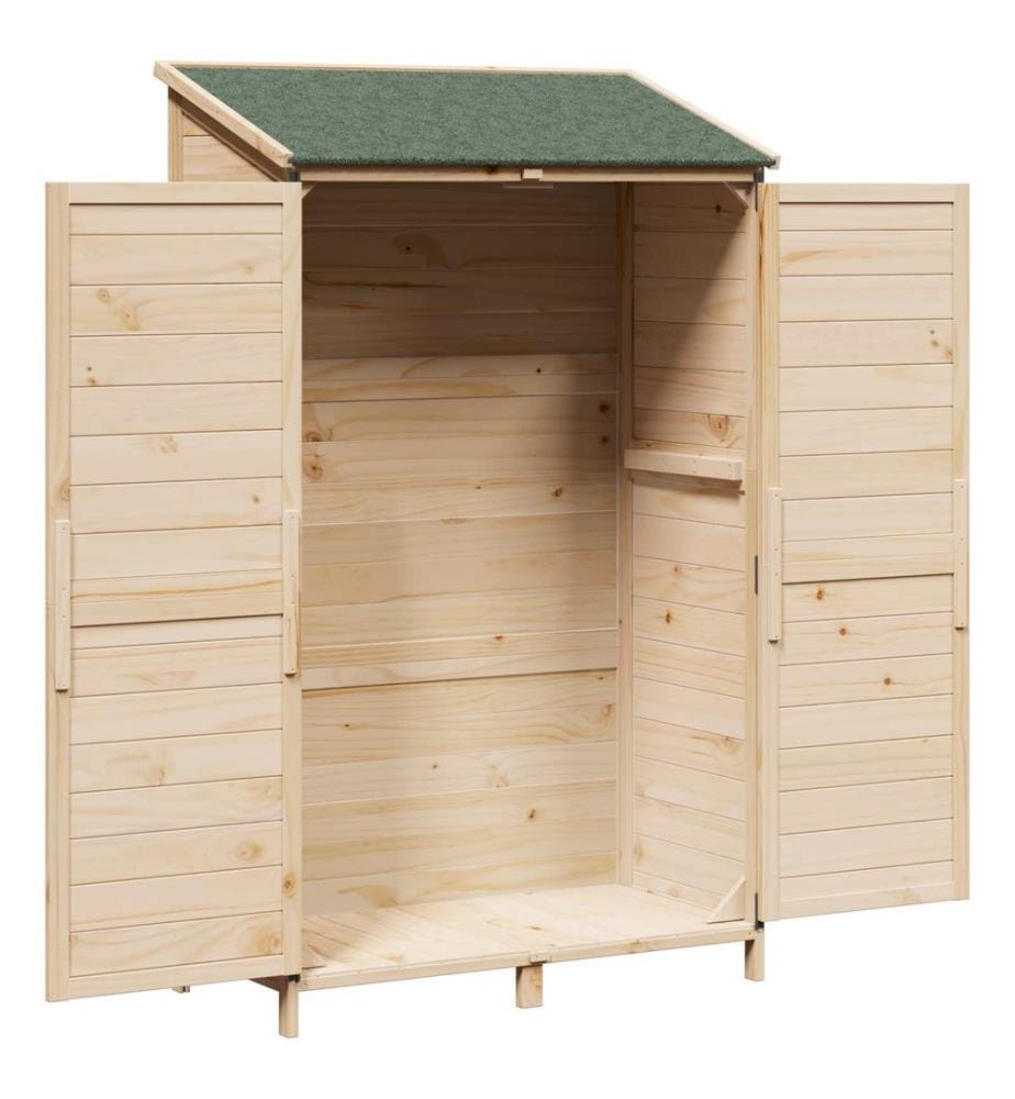 Abri de jardin Naturel 106,5 x 56 x 176 cm Bois de Sapin Massif