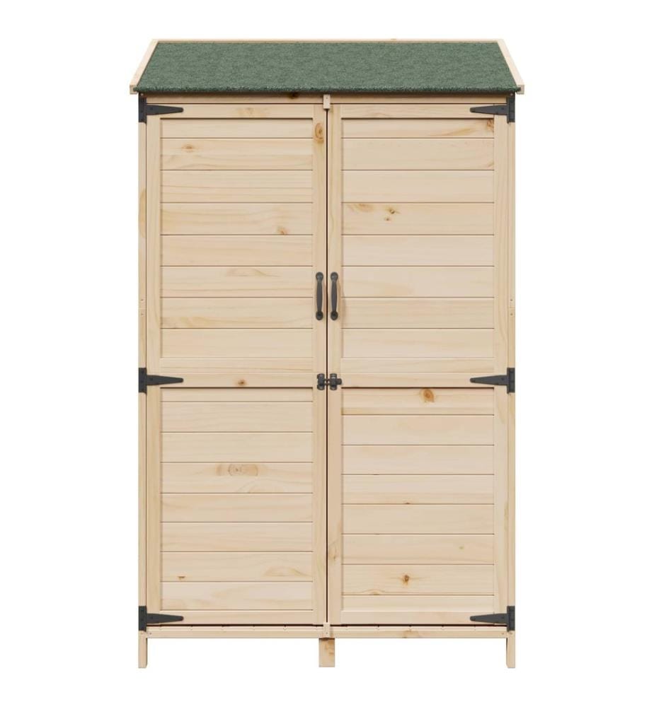 Abri de jardin Naturel 106,5 x 56 x 176 cm Bois de Sapin Massif