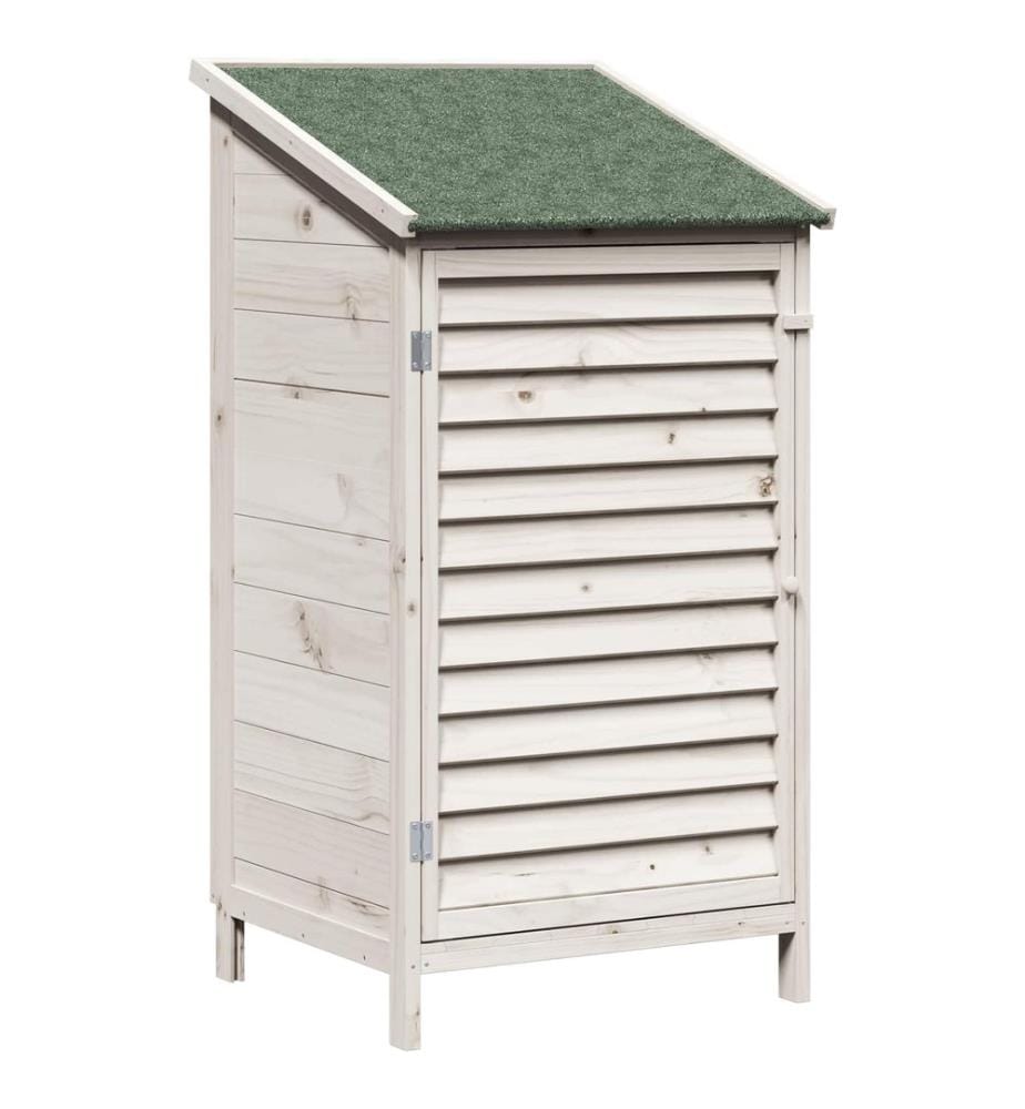 Abri de jardin Blanc 59 x 56 x 113,5 cm Bois de Sapin Massif