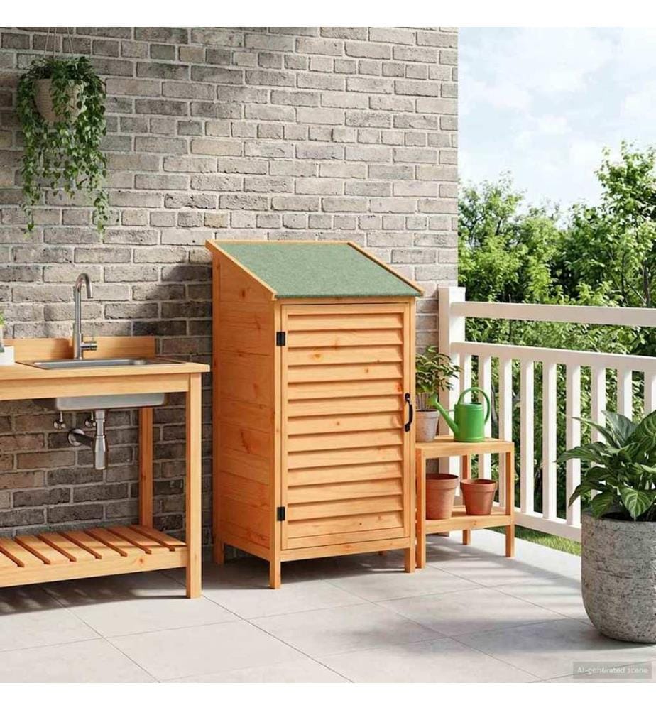 Gartenschuppen Braun 59 x 56 x 113,5 cm Massivholz aus Fichte