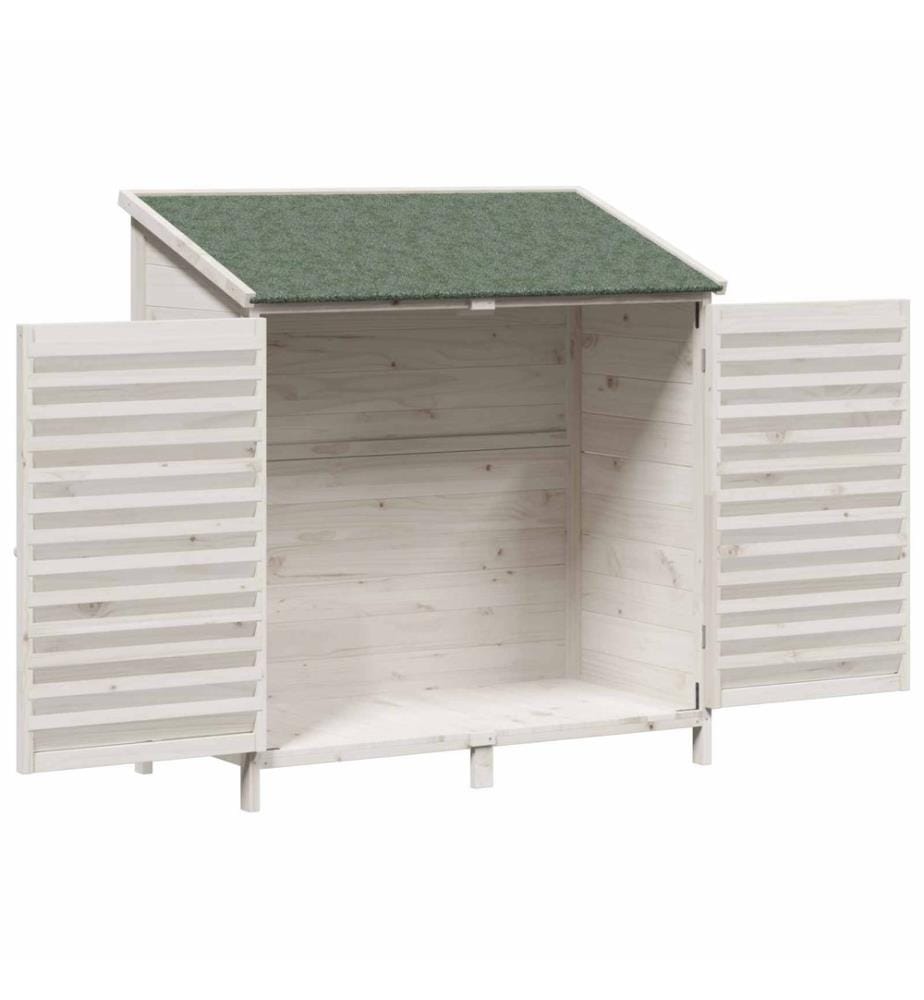 Abri de jardin Blanc 106 x 56 x 113,5 cm Bois de Sapin Massif