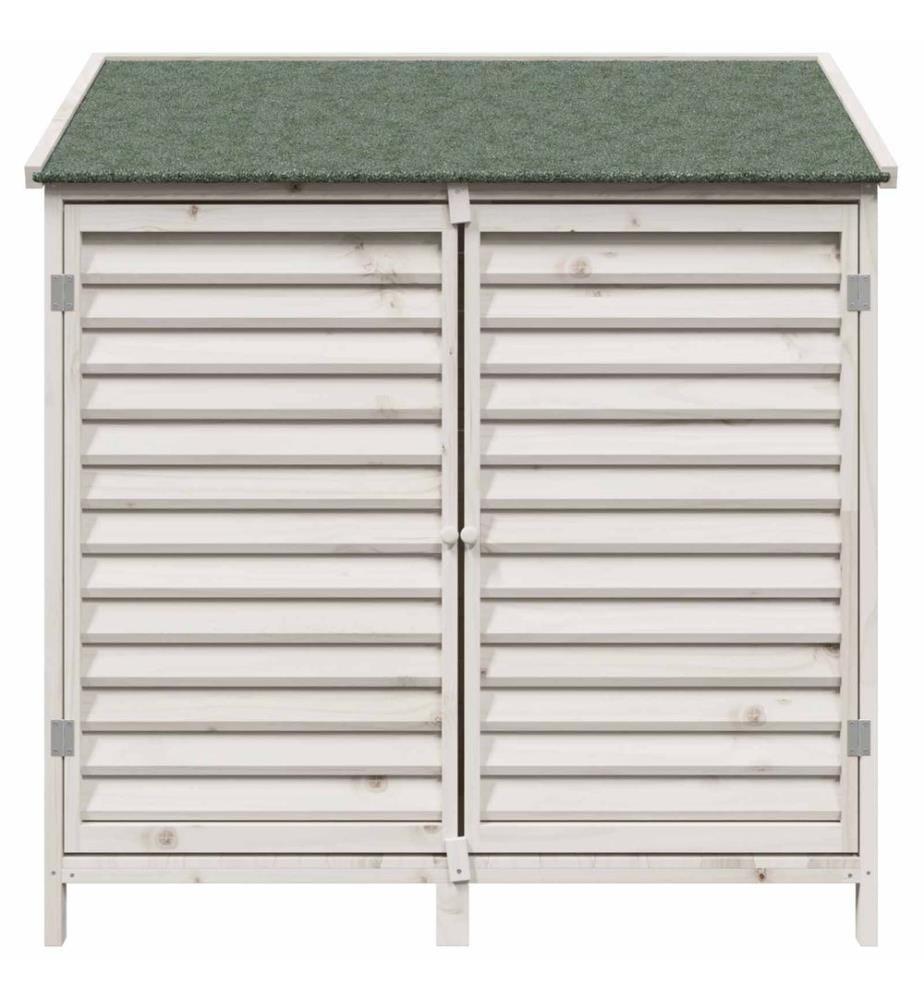 Abri de jardin Blanc 106 x 56 x 113,5 cm Bois de Sapin Massif
