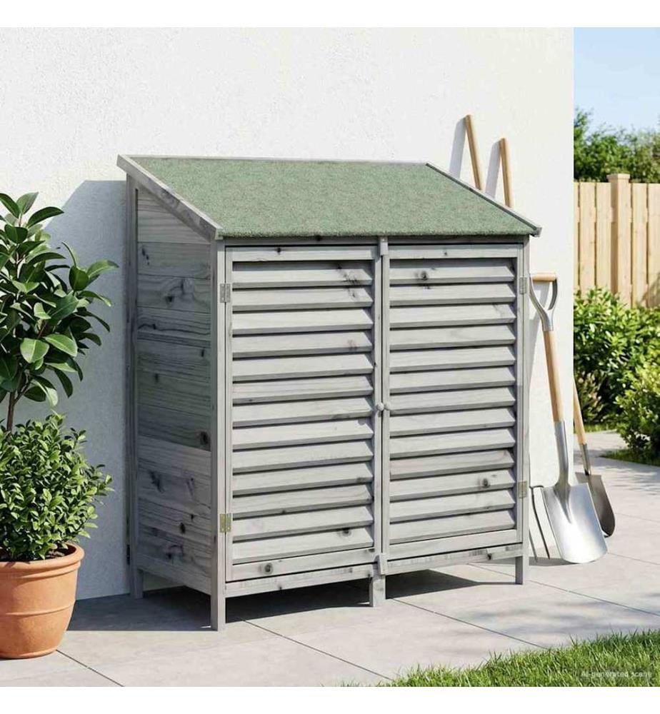 Abri de jardin Gris 106 x 56 x 113,5 cm Bois de Sapin Massif