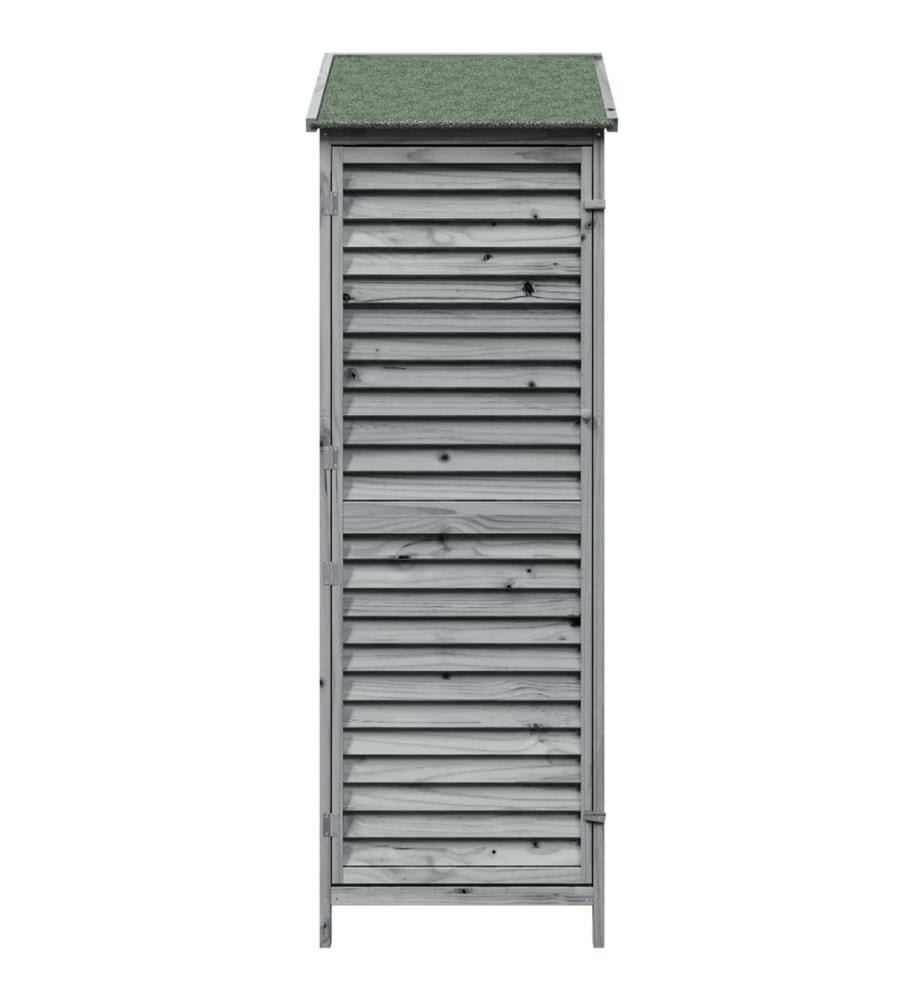 Abri de jardin Gris 59 x 56 x 176 cm Bois de Sapin Massif