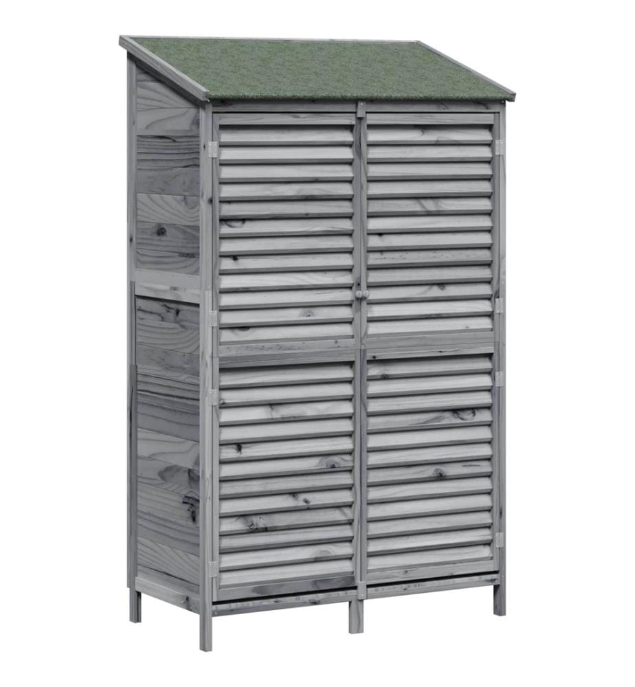 Abri de jardin Gris 106 x 56 x 176,5 cm Bois de Sapin Massif