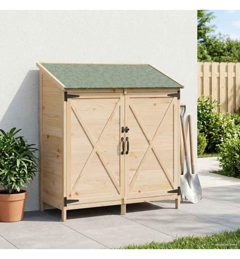 Abri de jardin Naturel 106 x 56 x 113,5 cm Bois de Sapin Massif