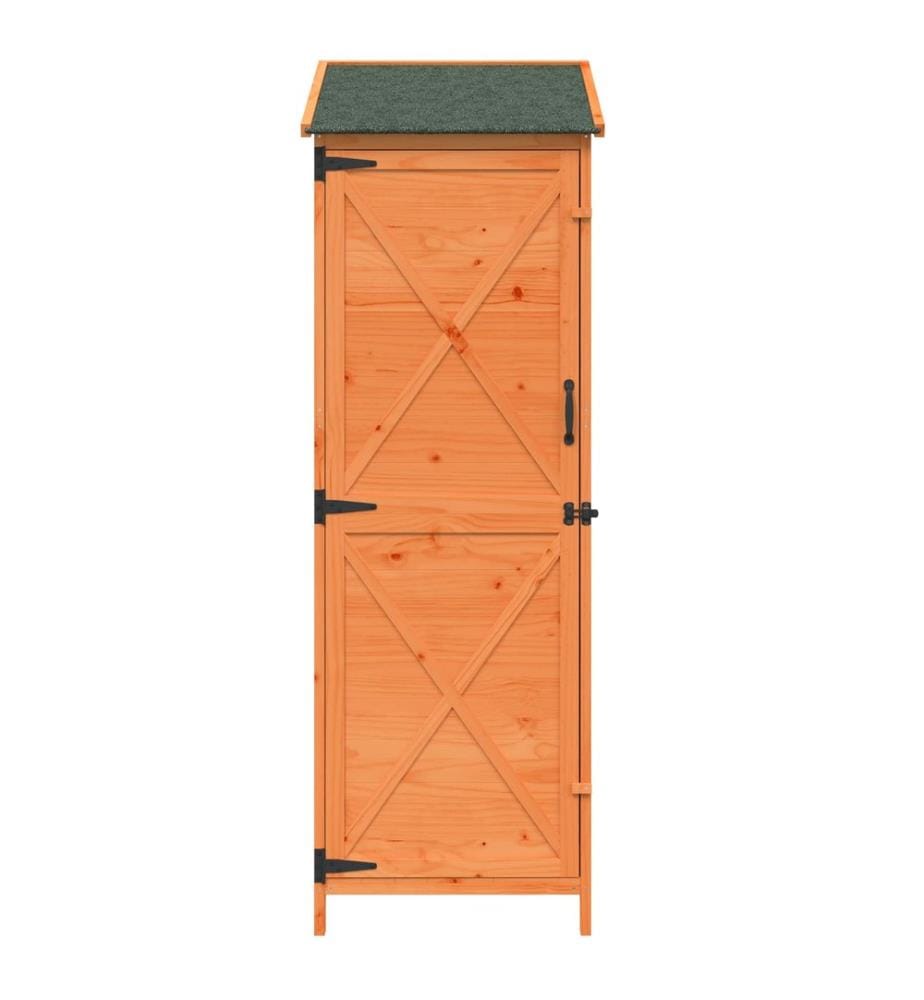 Gartenschuppen Braun 59,5 x 56 x 176,5 cm Massivholz aus Fichte