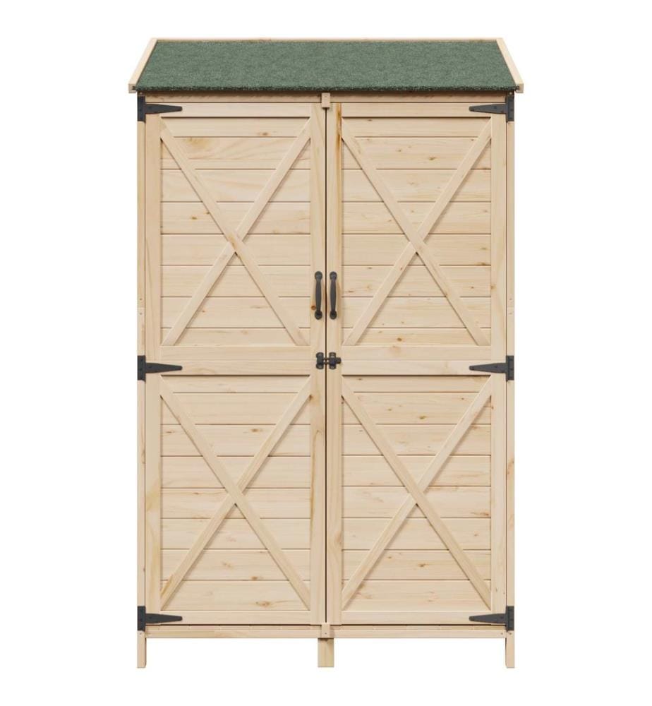 Abri de jardin Naturel 106 x 56 x 176,5 cm Bois de Sapin Massif