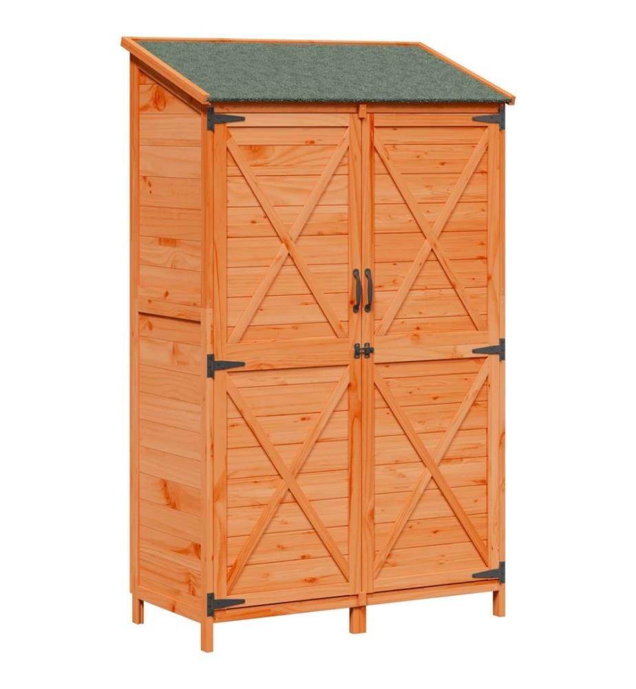 Abri de jardin Marron 106 x 56 x 176,5 cm Bois de Sapin Massif