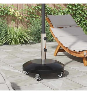 Granitsockel mit Rollen für 40-50 mm Pfosten 29 kg Schwarz