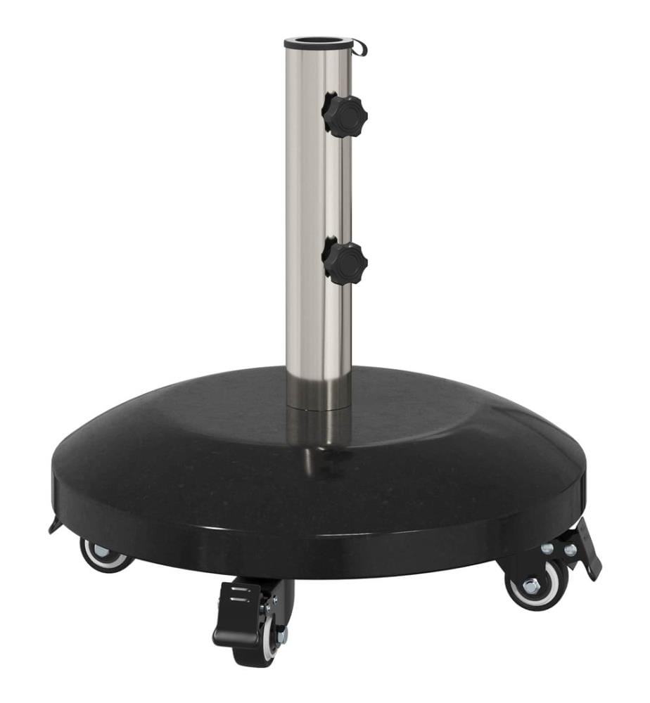 Granitsockel mit Rollen für 40-50 mm Pfosten 29 kg Schwarz