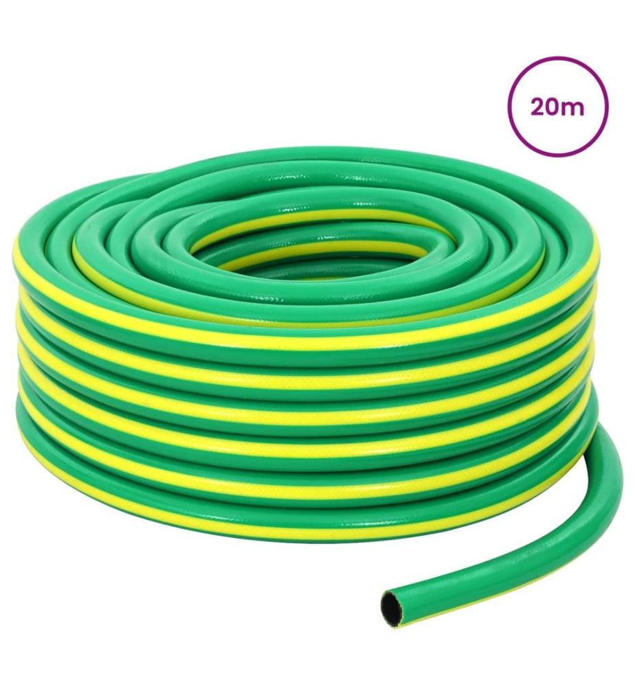 Gartenschlauch 5-lagig Grün und Gelb 1" 20 m PVC