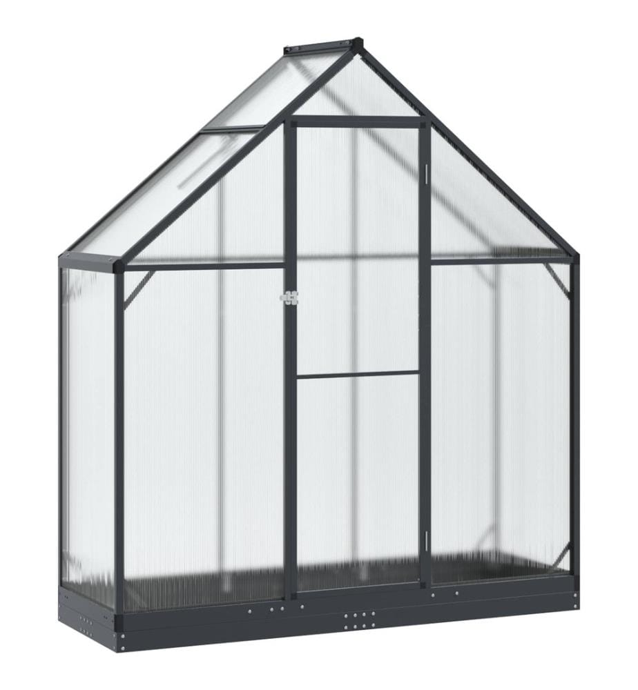 Serre de jardin avec porte Anthracite 183,5 x 63,5 x 207 cm