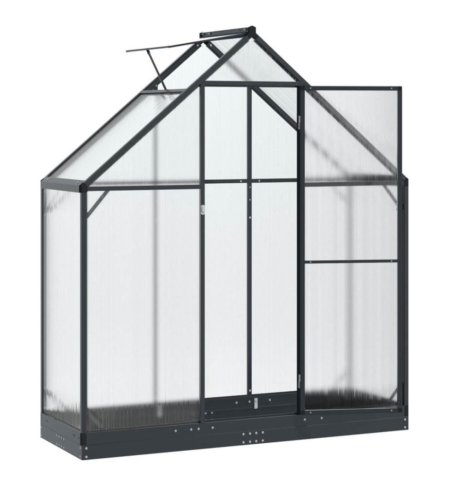 Serre de jardin avec porte Anthracite 183,5 x 63,5 x 207 cm
