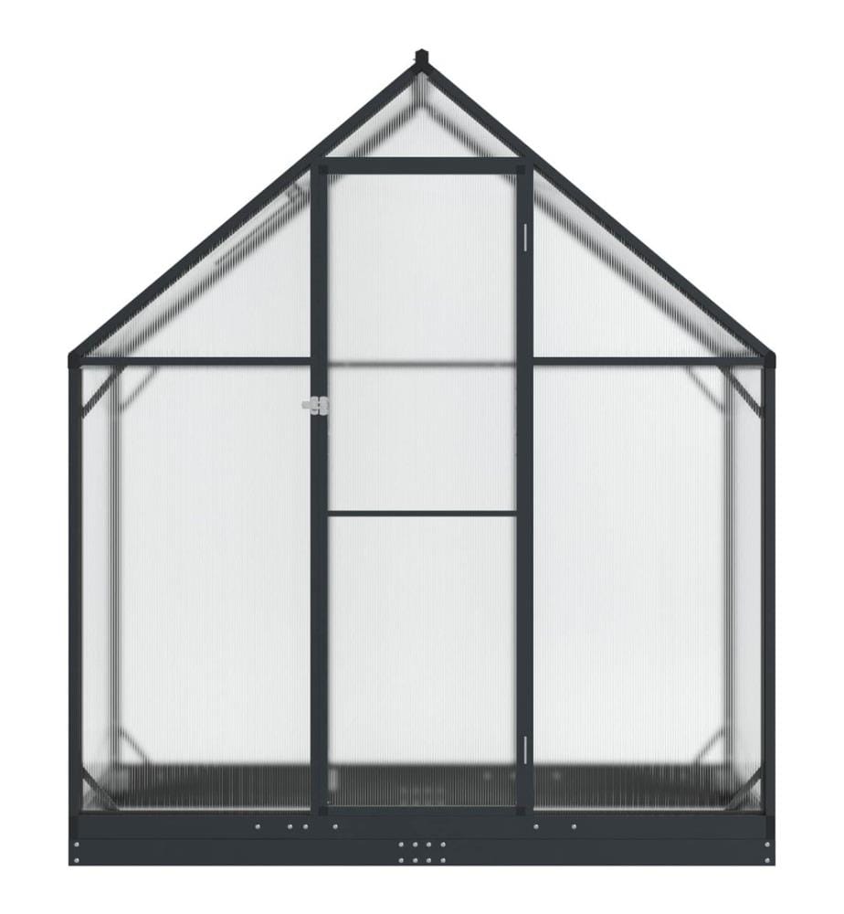 Serre de jardin avec porte Anthracite 183,5 x 63,5 x 207 cm