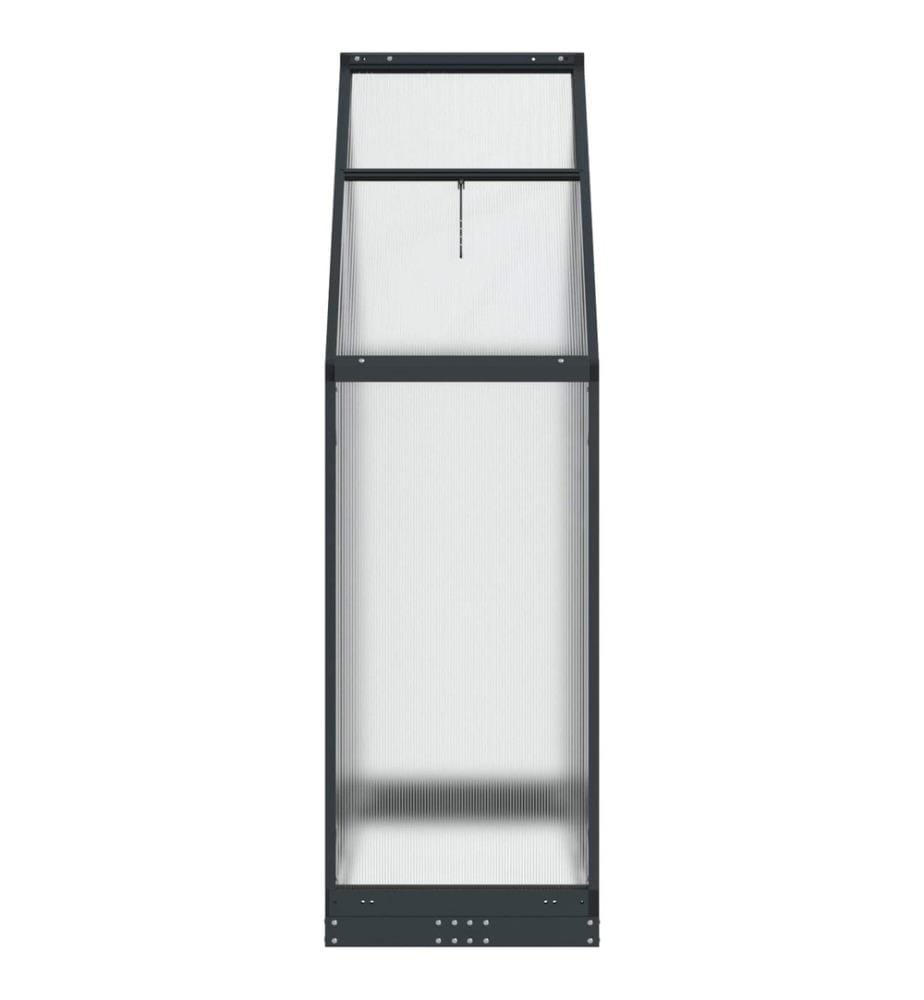 Serre de jardin avec porte Anthracite 183,5 x 63,5 x 207 cm