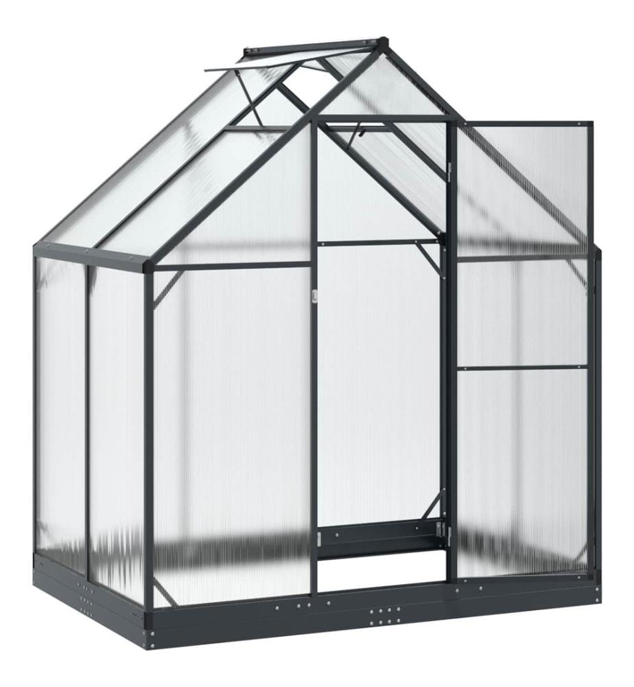 Serre de jardin avec porte Anthracite 183,5 x 123 x 207 cm