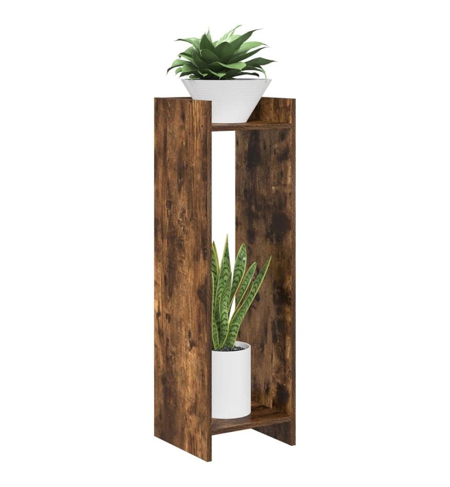 Support de Plante Chêne Fumé 30 x 30 x 100 cm Bois d'ingénierie