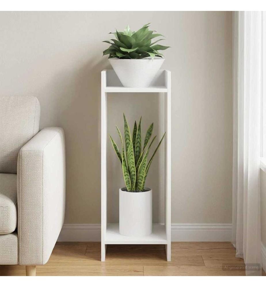 Support de Plante Blanc 30 x 30 x 80 cm Bois d'ingénierie