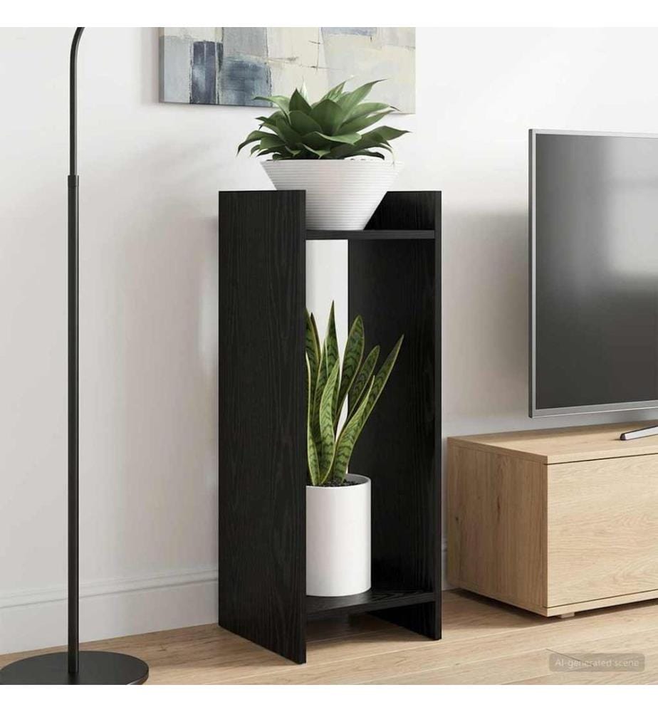 Support de Plante Chêne Noir 30 x 30 x 80 cm Bois d'ingénierie