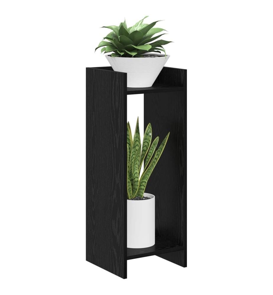 Support de Plante Chêne Noir 30 x 30 x 80 cm Bois d'ingénierie