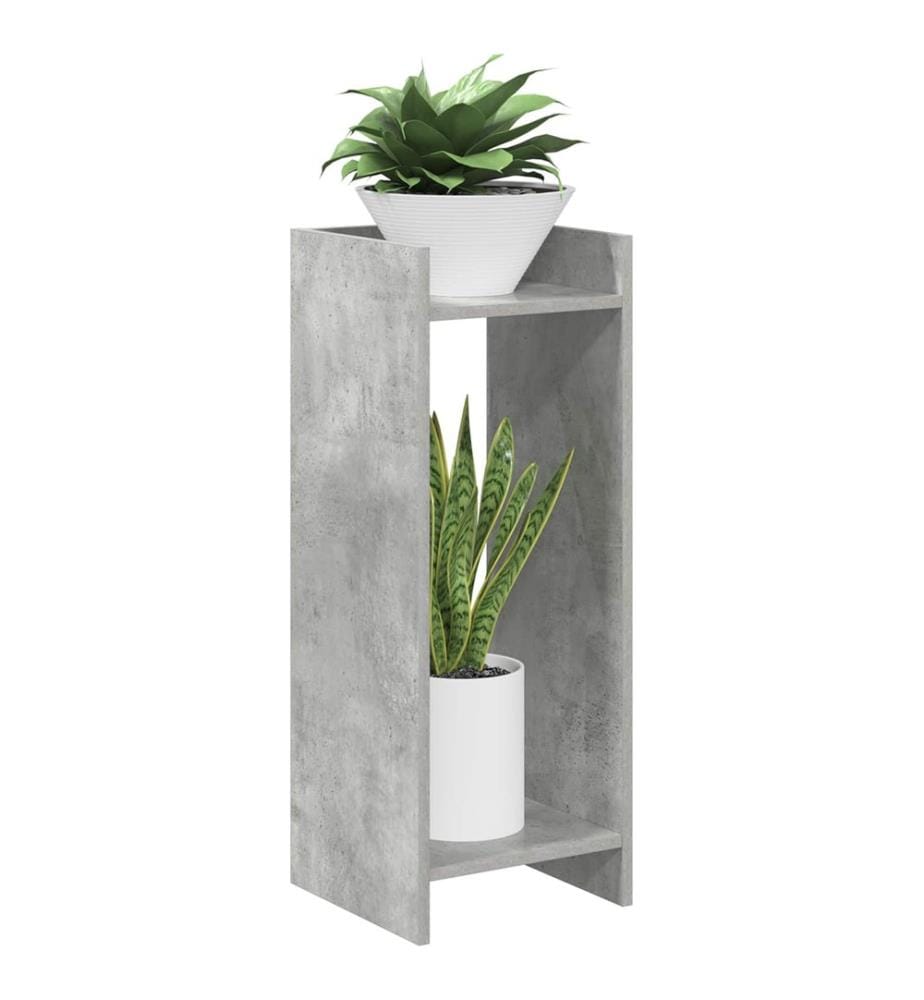 Support de Plante Gris Béton 30 x 30 x 80 cm Bois d'ingénierie