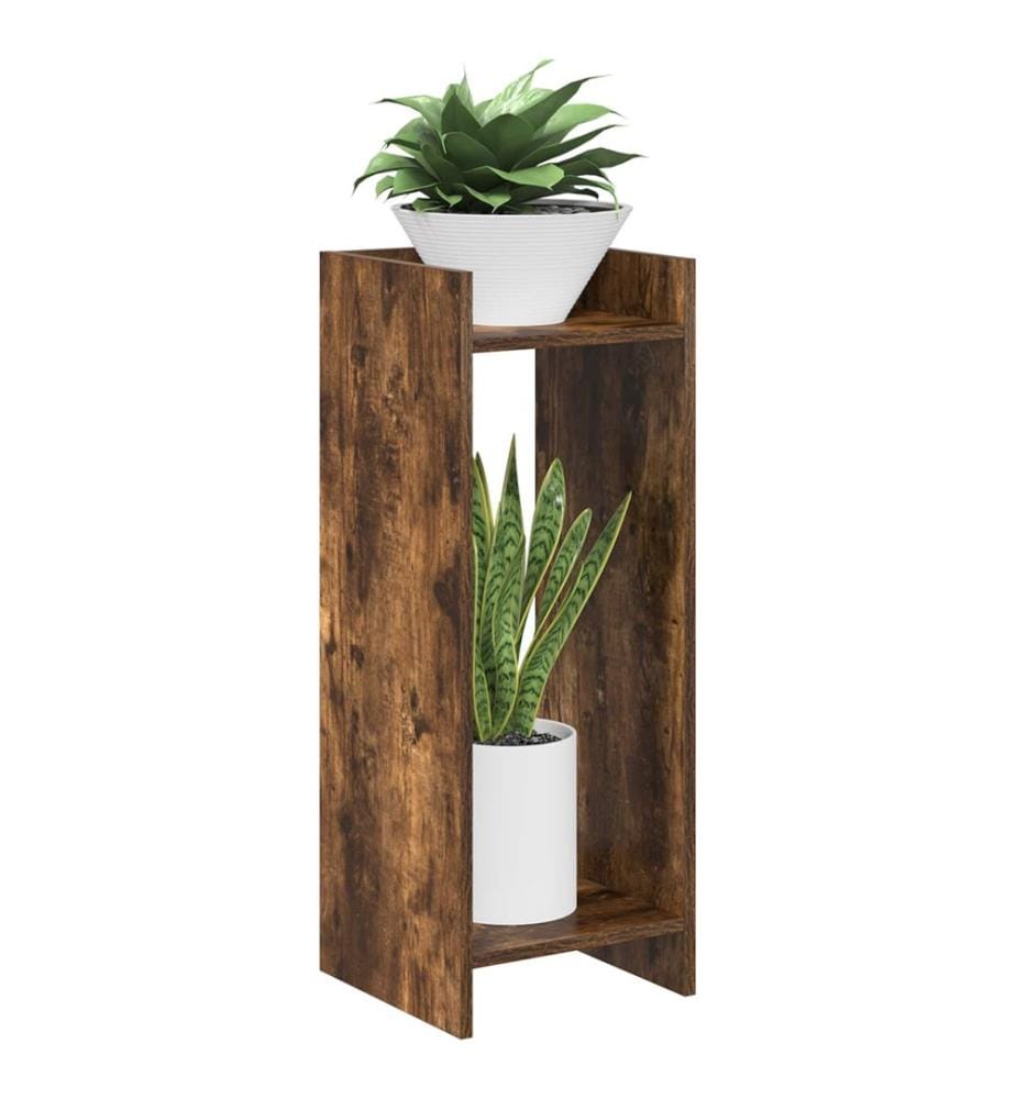 Support de Plante Chêne Fumé 30 x 30 x 80 cm Bois d'ingénierie