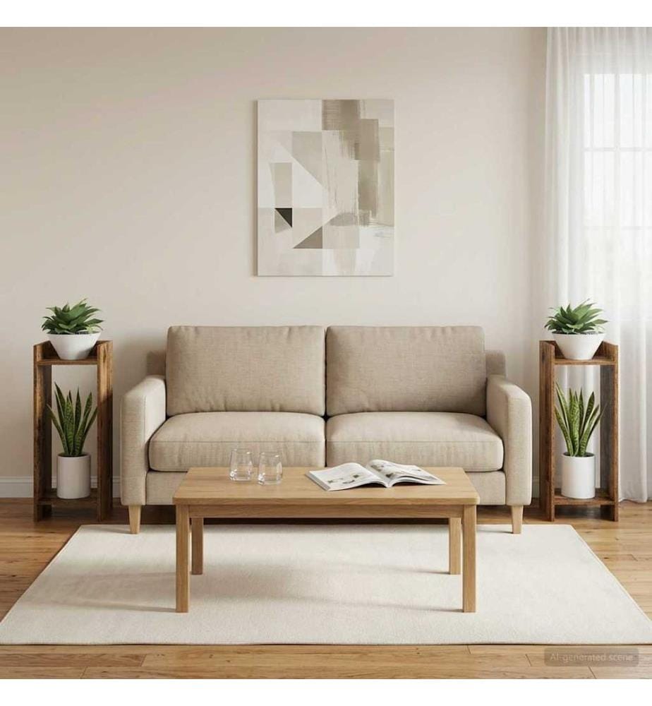Support de Plante 2 pcs Bois ancien 30 x 30 x 80 cm