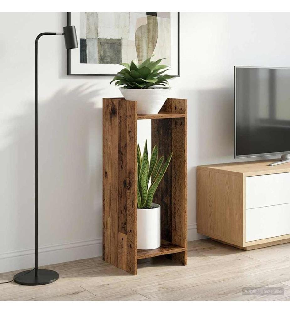 Support de Plante 2 pcs Bois ancien 30 x 30 x 80 cm