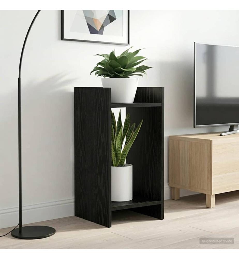 Support de Plante Chêne Noir 30 x 30 x 60 cm Bois d'ingénierie