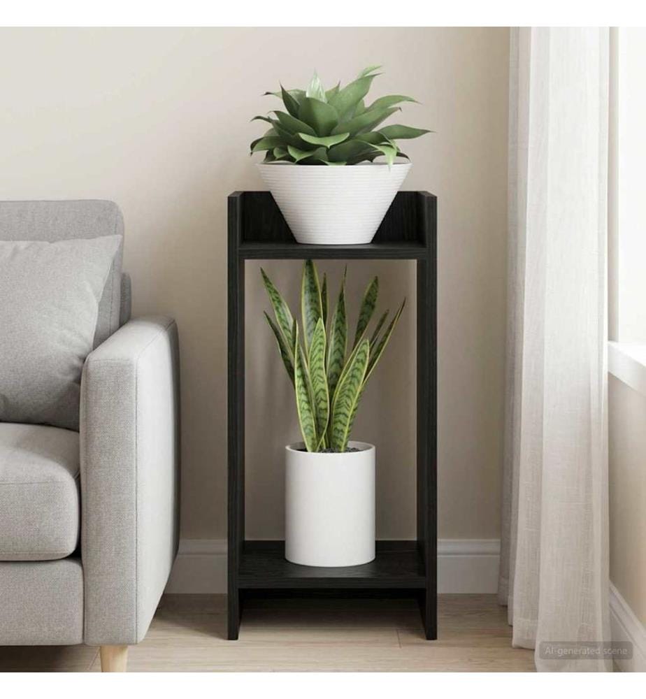 Support de Plante Chêne Noir 30 x 30 x 60 cm Bois d'ingénierie
